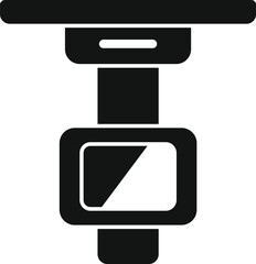 Poster - Client health image icon simple vector. Xray equipment. Operating individual