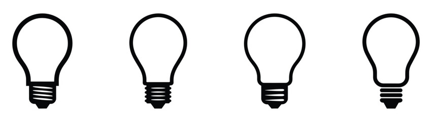 Light Bulb icon set, Idea icon symbol EPS 10 vector