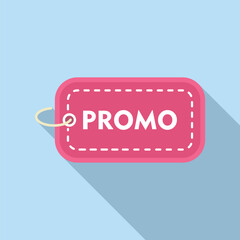 Poster - Promo sale tag icon flat vector. Package deal. Price sale tag shop