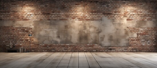 Sticker - Brick Wall and Concrete Floor