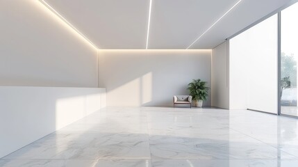 Wall Mural - Interior home design look clean white color. Generate AI image