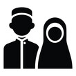 avatar muslim man and woman icon