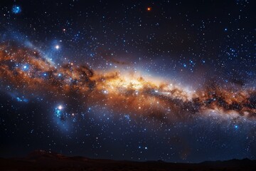 Wall Mural - galaxy space sky and universe background. generative ai