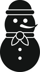 Wall Mural - Holiday snowman icon simple vector. Festive season frozen. Happy celebration