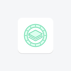 Crypto Crowdfunding icon, crowdfunding, cryptocurrency, digital, fund duotone line icon, editable vector icon, pixel perfect, illustrator ai file