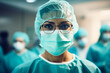 © Tetiana - Generative IA picture modern operating room in futuristic surgery clinic team of professionals operating patient