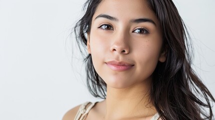 Wall Mural - Young Latin American woman, business portrait profile.