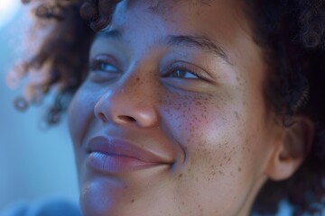 Portrait of Joyful Individual Post-Therapy, Highlighting Mental Health Improvement