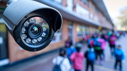 Security camera or surveillance system in the school,school safety.