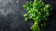 bunch of parsley, celebrated for its diuretic and detoxifying effects