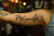 A heart tattoo with the inscription 