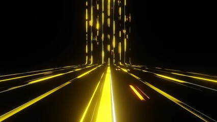 Poster - Waves of dynamic waveforms with effects, creating a visually rhythmic and harmonious composition	
