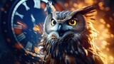 Fototapeta Dziecięca - An owl taking part in a game show and winning a big prize
