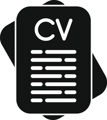 Sticker - Cv paper candidate icon simple vector. Human best. Top expert staff vocation