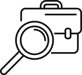 Poster - Search staff candidate icon outline vector. Expert quality. Locate commerce