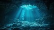 The mysterious underwater caves of Pandora where light filters through crevices