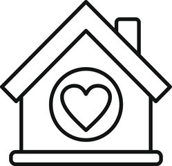 Wall Mural - Share home care love icon outline vector. Give love support. Payment project