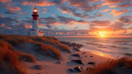 Canvas Print - lighthouse on the coast