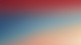 Fototapeta Zachód słońca - Colorful red and blue sunrise gradient noisy grain background texture