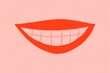© Gemma can fly/Stocksy - Red lips smile illustration, happiness concept