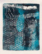 © Catherine MacBride/Stocksy - Blue gel printed acrylic abstract with bubblewrap texture