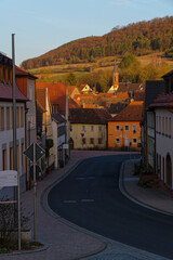 Canvas Print - Historischer Altstadt in Euerdorf, Landkreis Bad Kissingen, Unterfranken, Bayern, Franken, Deutschland