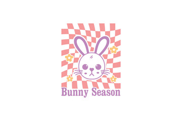 Wall Mural - Bunny season, Easter Bunny T shirt design