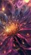 Nebula Whirl: Dandelion's macro bloom whirls with cosmic particles, creating a mesmerizing nebulaic display.