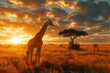 Majestic Giraffe at Dusk