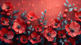 Fototapeta Tulipany - Abstract gradient red background with beautiful