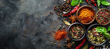 various spices and seasonings for cooking