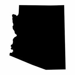 Wall Mural - Arizona State silhouette map