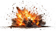 © MONWARA - Explosion fire bonfire destruction isolated on a transparent background