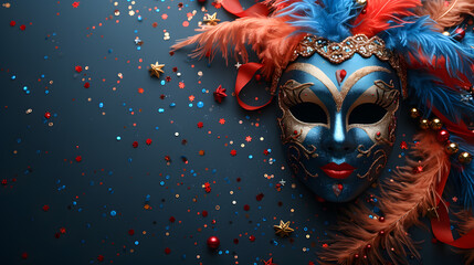 Wall Mural - city carnival mask