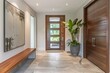 Stylish modern entryway Welcoming and functional with clean lines and aesthetic appeal