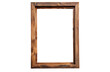 © Hasan - Simple vertical wooden picture frame isolated on a transparent background for interior design and decoration