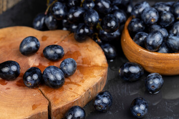 Wall Mural - sweet ripe grapes on the table