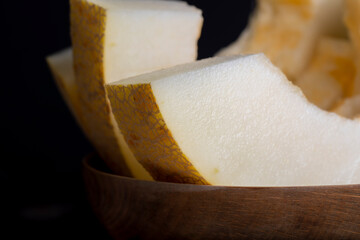 Canvas Print - Ripe delicious melon during dessert cooking