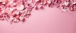 A vintage pink background is filled with numerous hearts. The hearts vary in size and shades of pink, creating a charming and festive feel perfect for Valentines Day celebrations.
