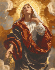 Wall Mural - Stylize Virgin Mary