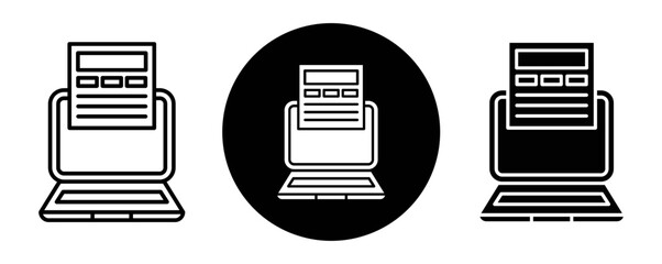 Front end development outline icon collection or set. Front end development Thin vector line art