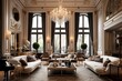 Antique Chandeliers and Luxurious Drapes: Art Nouveau Living Room Inspirations