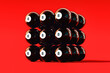 © Jakub and Jedrzej Krzyszkowski/Stocksy - Cube made of Eight Balls on Red Background