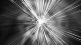 Fototapeta  - Abstract light beams radiating from a central point on a grey background