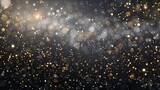 Fototapeta Kosmos - Glittering stars on a dark grey sky background