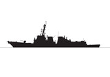 Fototapeta Big Ben - USS Arleigh Burke-Class-Silhouette.eps