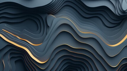 Abstract topographic lines on a dark grey background