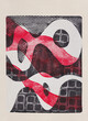 © Catherine MacBride/Stocksy - Acrylic monoprint in red, white and black