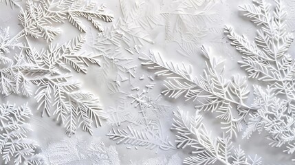 Wall Mural - Frost patterns on a light grey background for winter themes