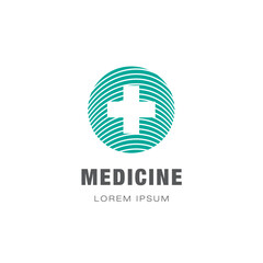 Poster - medical logo. concept style vector design